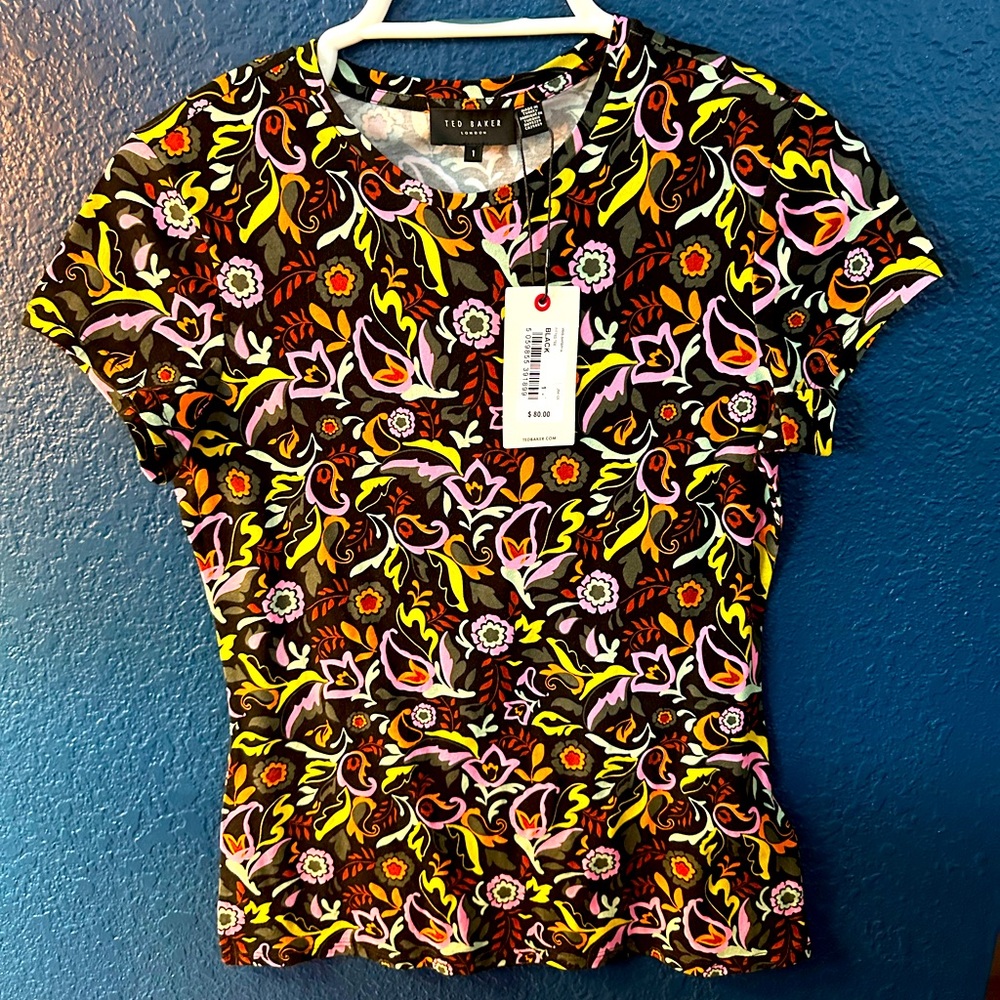 Ted Baker Barbrya Floral Print T-Shirt Small